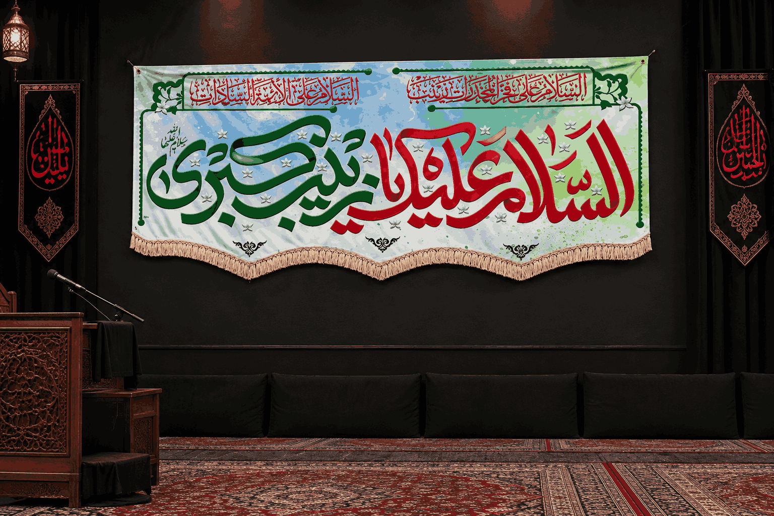 پرچم مخمل السلام علیک یا زینب کبری (س)